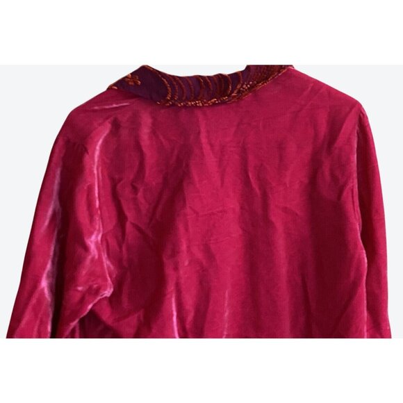 Taylor G Womens Vintage Medium Decorative Blouse Top Fuschia Purple - Picture 6 of 8